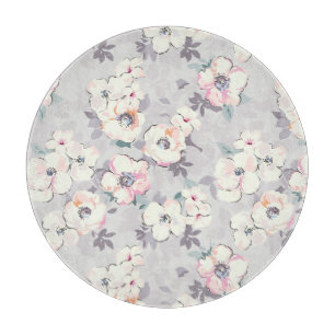 Tabla De Cortar Modelo rosado suave de la acuarela