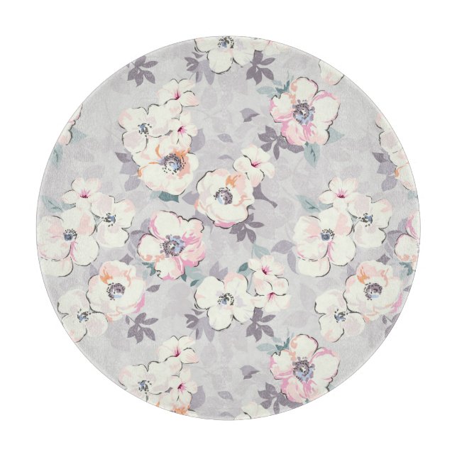 Tabla De Cortar Modelo rosado suave de la acuarela (Anverso)