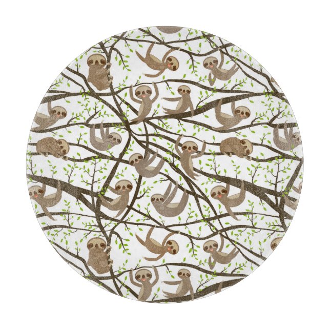 Tabla De Cortar Modelo sonriente de la pereza (Anverso)