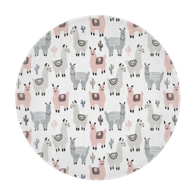 Tabla De Cortar Modelo sonriente de las llamas (Anverso)