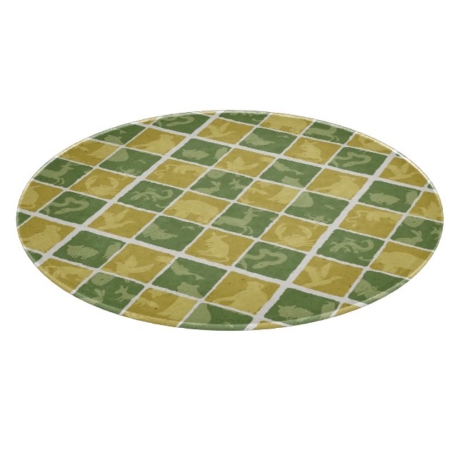 Tabla De Cortar modelo temático del parque zoológico (Borde)