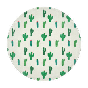 Tabla De Cortar Modelo verde claro del cactus