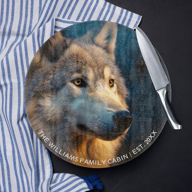 Tabla De Cortar Modern Wolf Lover Personalizado (Subido por el creador)
