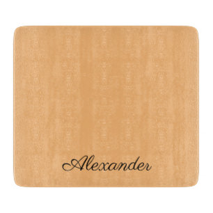 Tabla De Cortar Moderna plantilla de color sólido Peach Black Scri