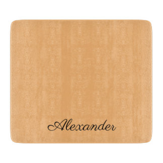 Tabla De Cortar Moderna plantilla de color sólido Peach Black Scri
