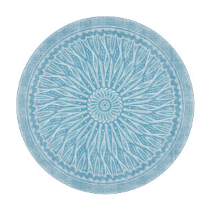 Tabla De Cortar Moderno diseño en blanco y azul turquesa