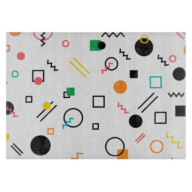 Tabla De Cortar Moderno, lúdico, fresco, moderno, geométrico Memph (Anverso)