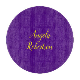 Tabla De Cortar Moderno nombre minimalista sencillo índigo amarill