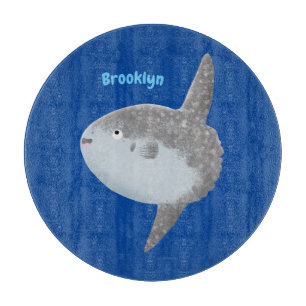 Tabla De Cortar Mola mola de pez luna oceánica lindo personalizado