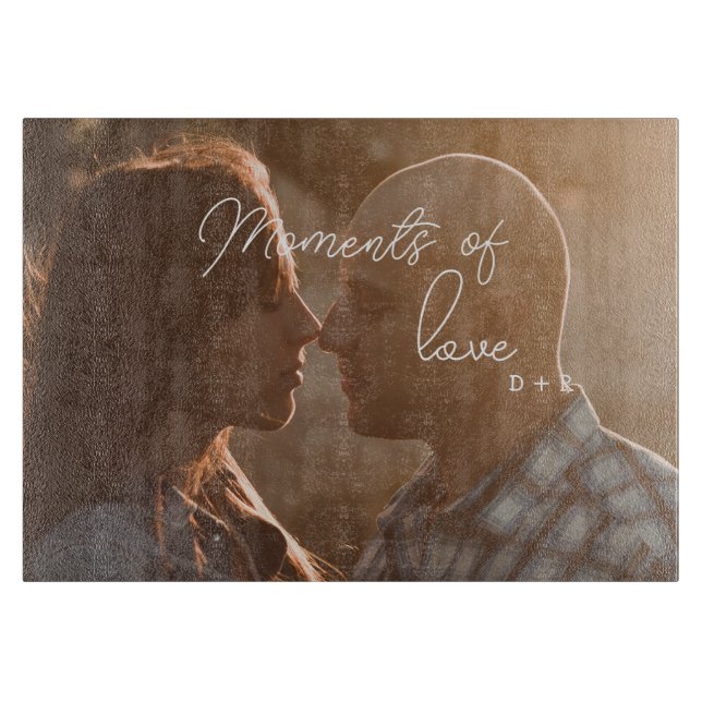 Tabla De Cortar Momentos de amor, pareja enamorada (Anverso)