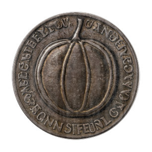 Tabla De Cortar Moneda de calabaza antigua