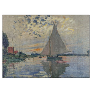 Tabla De Cortar Monet Sailboat Impresionismo Francés Arte Clásico