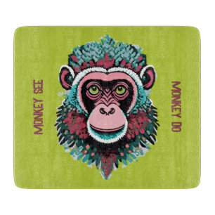 Tabla De Cortar Monkey See, Monkey Do