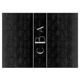 Tabla De Cortar Monograma blanco y negro