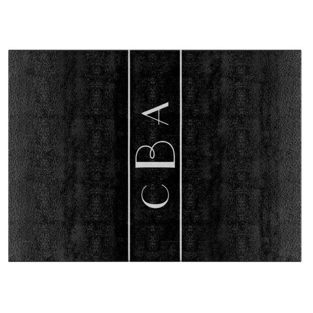 Tabla De Cortar Monograma blanco y negro (Anverso)