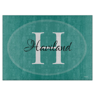 Tabla De Cortar Monograma de dos tonos personalizados HAMbyWG