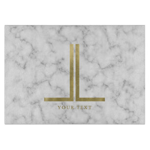 Tabla De Cortar Monograma dorado