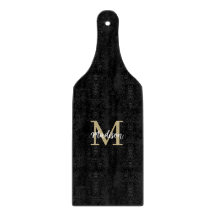 Monograma moderno de arena negra