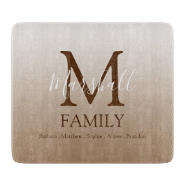 Tabla De Cortar Monograma moderno personalizado