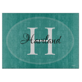 Tabla De Cortar Monograma personalizado de dos tonos HAMbyWG