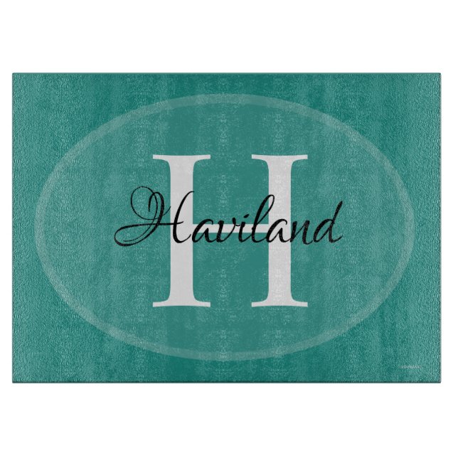 Tabla De Cortar Monograma personalizado de dos tonos HAMbyWG (Anverso)