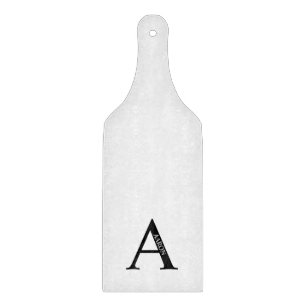 Tabla De Cortar Monograma personalizado y placa de corte de nombre