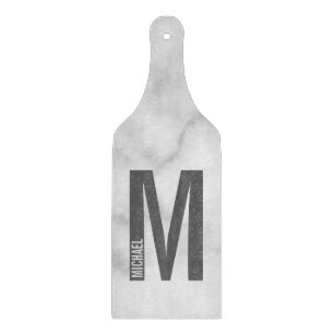 Tabla De Cortar Monograma y nombre negrita personalizado moderno
