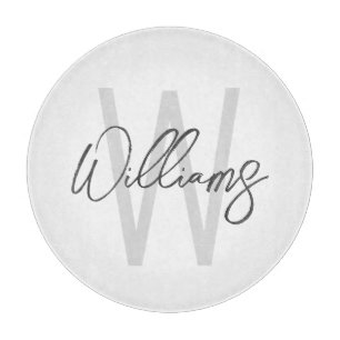 Tabla De Cortar Monograma y nombre personalizados de escritura mod