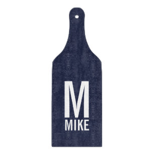 Tabla De Cortar Monograma y nombre personalizados modernos