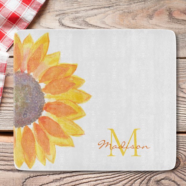 Tabla De Cortar Monomograma Nombre Girasol (Subido por el creador)