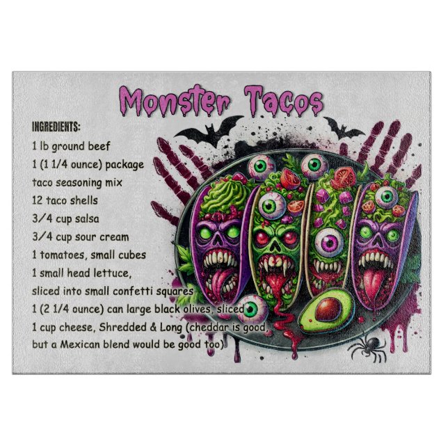 Tabla De Cortar Monster Tacos (Anverso)