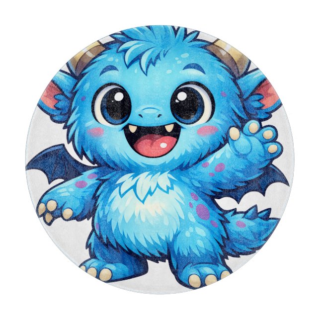 Tabla De Cortar Monstruo Azul Adorable (Anverso)