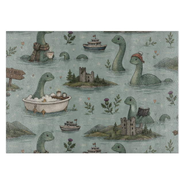 Tabla De Cortar Monstruo del Lago Ness (Anverso)