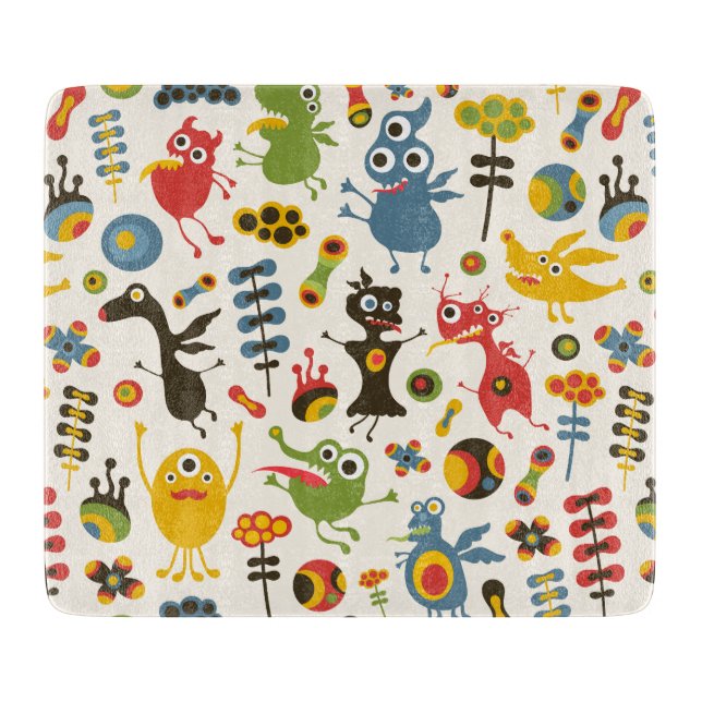 Tabla De Cortar Monstruos felices (Anverso)