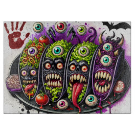 Tabla De Cortar Monstruoso arte de cocina de Halloween