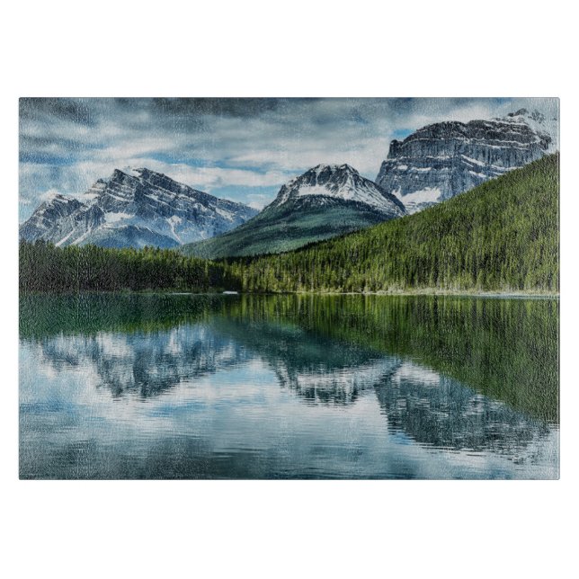 Tabla De Cortar Montañas | Canadian Rockies, Alberta Canadá (Anverso)