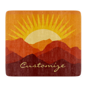 Tabla De Cortar Montañas del desierto Sunset Thunder_Cove