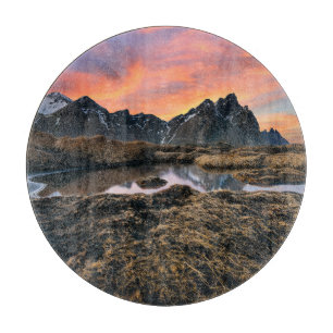 Tabla De Cortar Montañas Montaña Vesturhorn Islandia