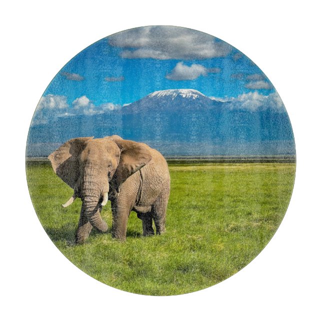 Tabla De Cortar Montañas | Monte Kilimanjaro Tanzania, África (Anverso)