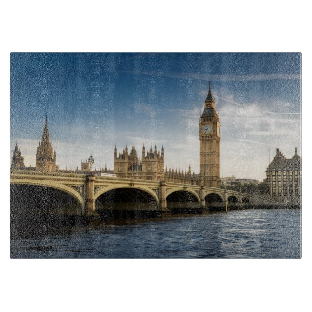 Tabla De Cortar Monumentos | Big Ben, Londres Inglaterra (Anverso)