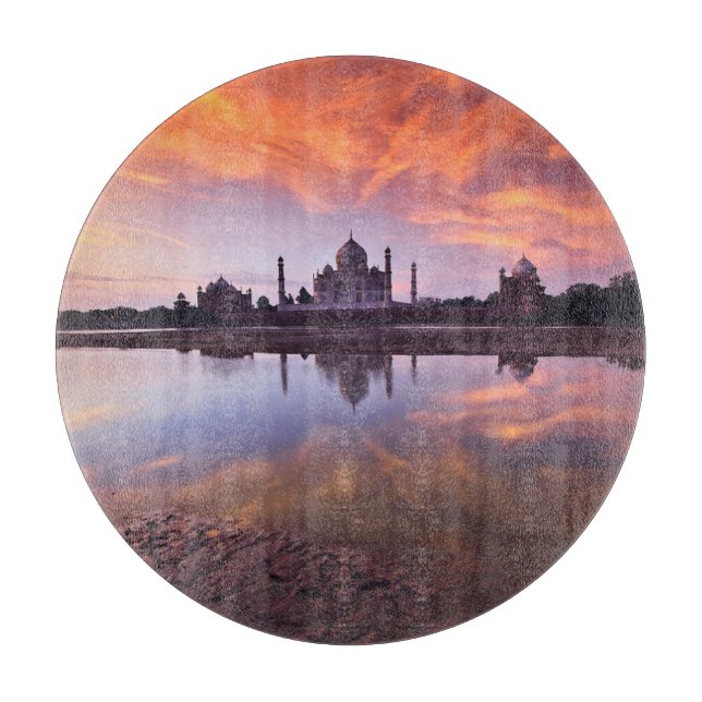 Tabla De Cortar Monumentos | Taj Mahal Sunset (Anverso)