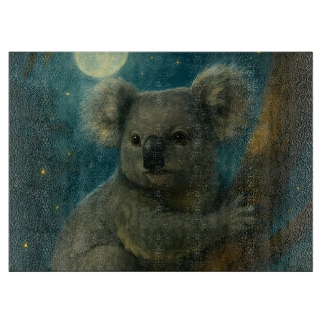 Tabla De Cortar Moonlit Koala Perch (Anverso)