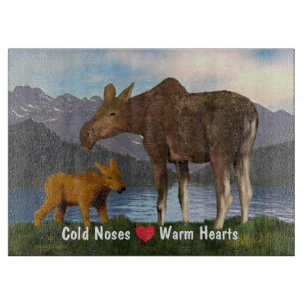 Tabla De Cortar Moose In The Meadow