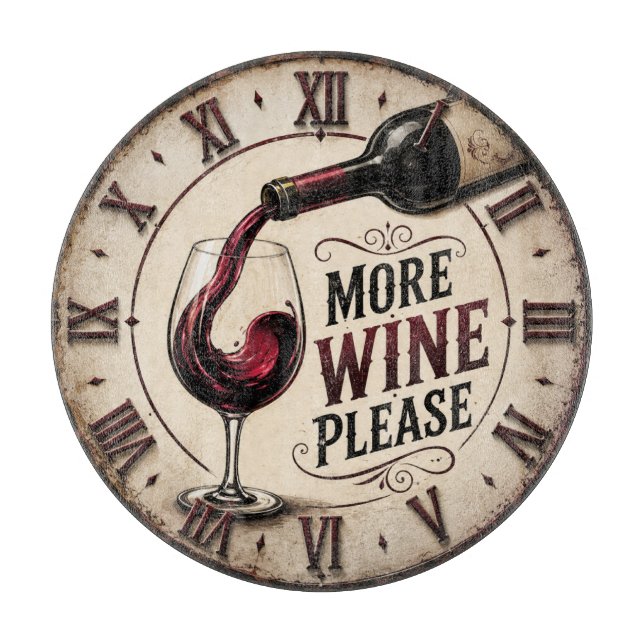 Tabla De Cortar More Wine Please Rustic Vineyard Home Bar (Anverso)