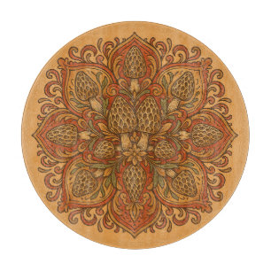 Tabla De Cortar Morel Mushroom Mandala
