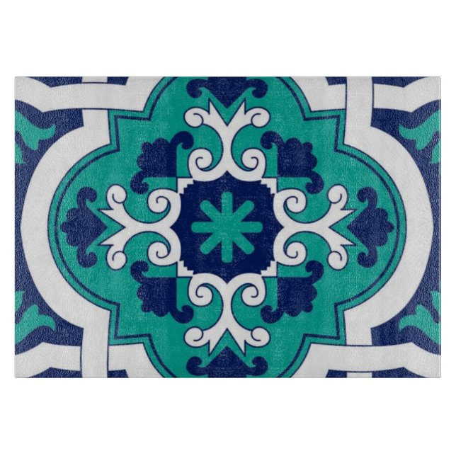 Tabla De Cortar Moroccan Oasis Mosaic for Luxury Mediterranean  (Anverso)