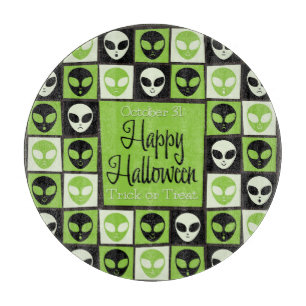 Tabla De Cortar Mosaico alienígena de Halloween
