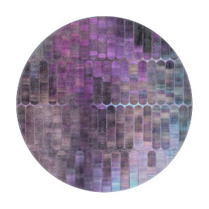 Tabla De Cortar Mosaico Brillante: Resumen Glosado Multicolorizado