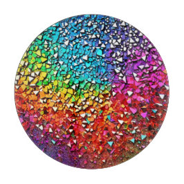 Tabla De Cortar Mosaico de fragmentos de arcoiris
