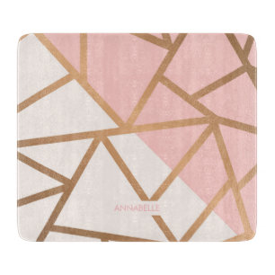 Tabla De Cortar Mosaico de oro Rosa